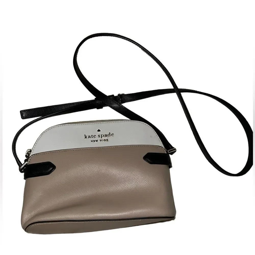 Kate Spade Staci Colorblock DomeCrossbody Bag in Warm Beige Multi